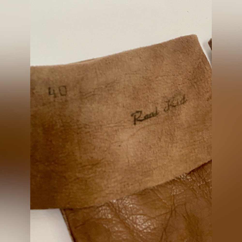 Vintage Brown Kid Leather Gloves. Made in West Germany - Picture 4 of 4